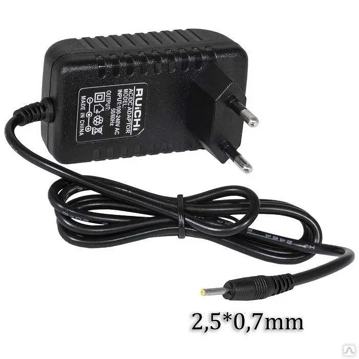 Стаціонарне ЗП для планшета 12 V 2 ампери 2.5 / 0.7 mm конектор - фото 3