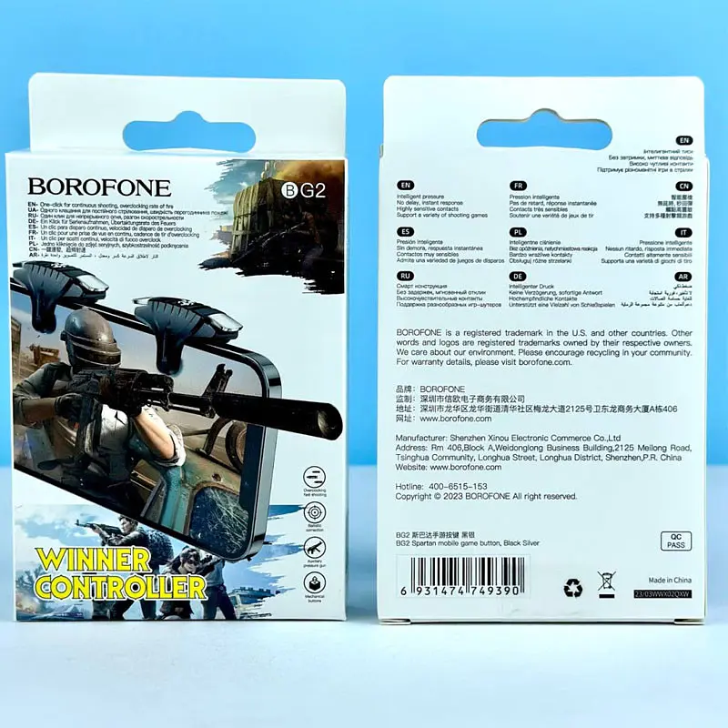Геймпад джойстик Borofone BG2 Spartan Black/Silver - фото 5
