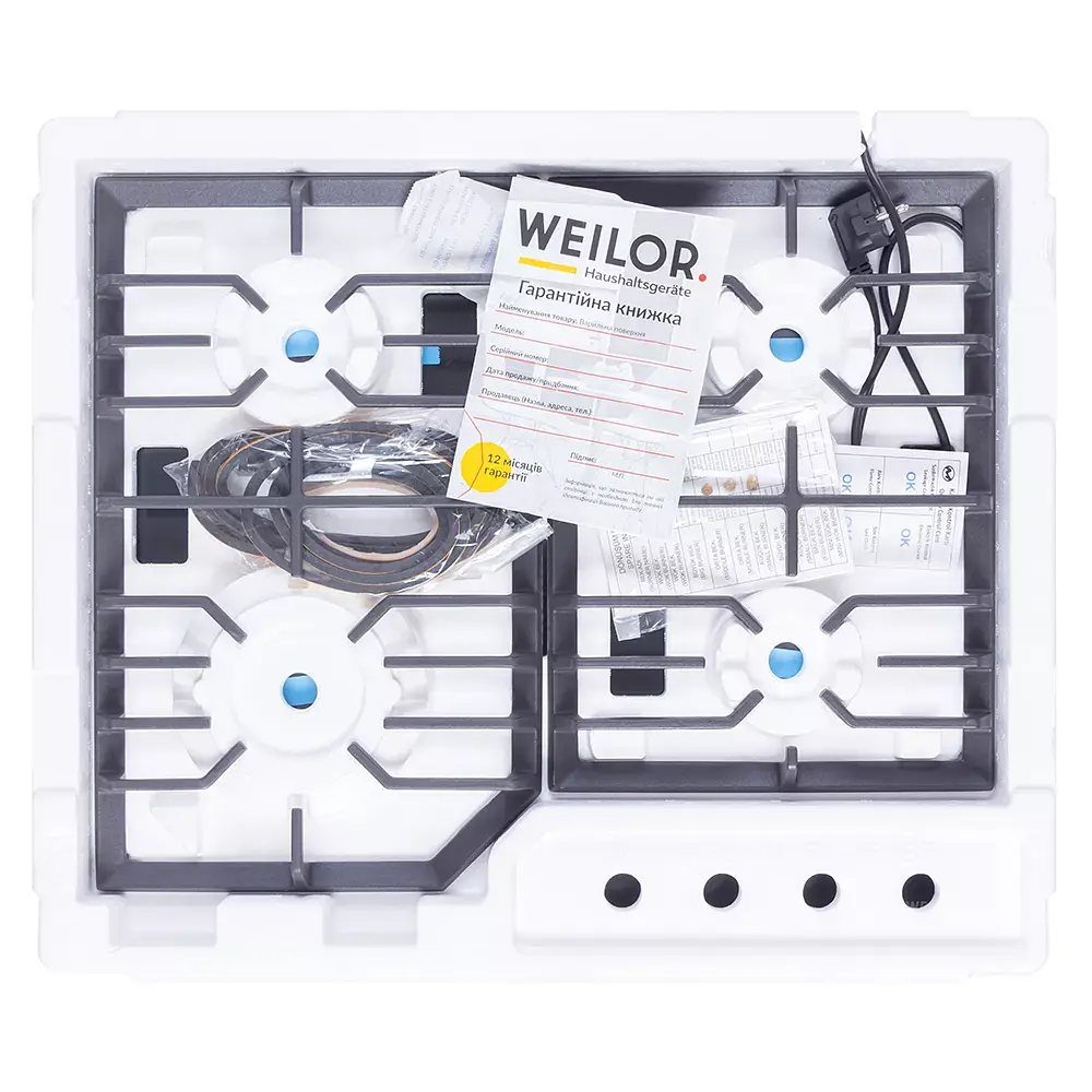 Поверхность газовая на металле Weilor GM W 624 BL - фото 12