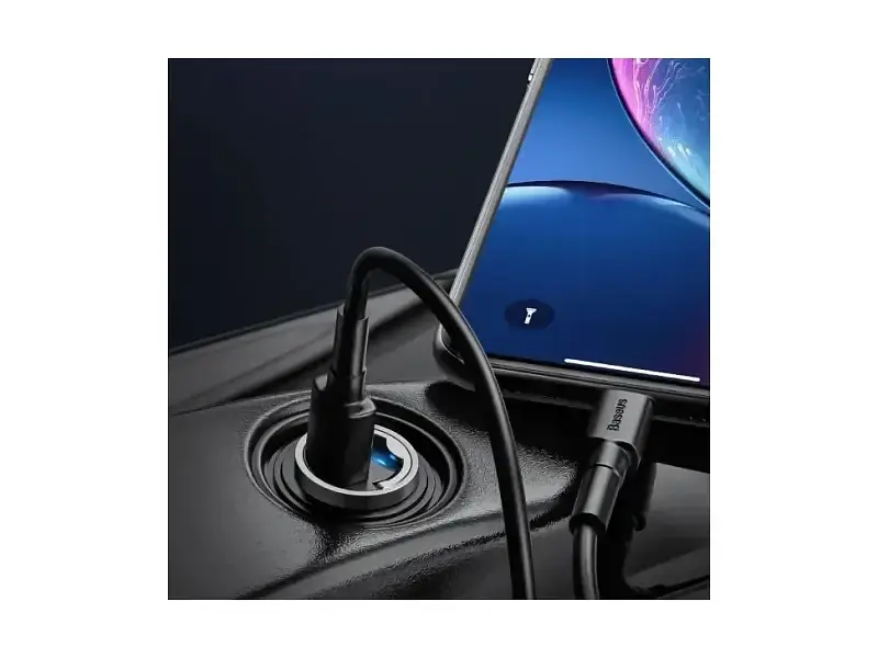 Автомобільний зарядний пристрій BASEUS Tiny Star Mini 30 W Black (C00035001121-00) - фото 4