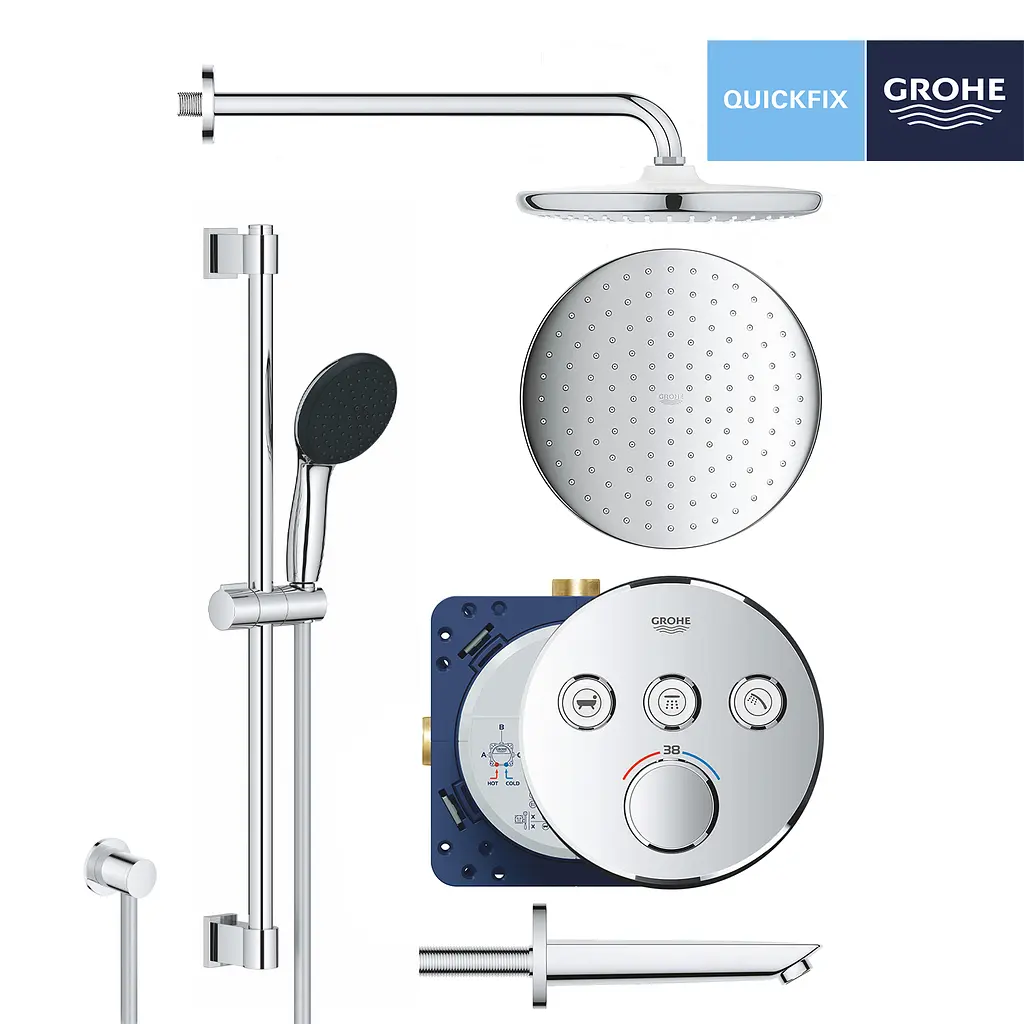 Душова система прихованого монтажу Grohe QuickFix Smartcontrol UA202801R3, Хром - фото 2
