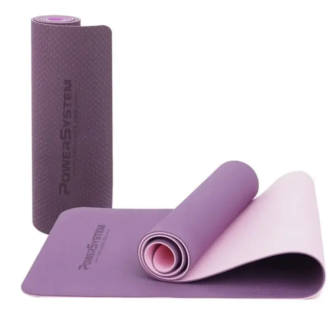 Килимок для йоги та фітнесу Power System PS-4060 TPE Yoga Mat Premium Purple (183х61х0.6) (4060PI-0) - фото 10