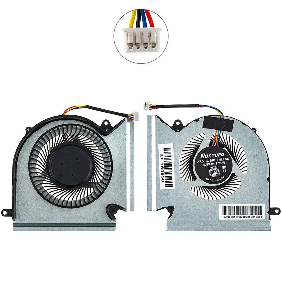 Вентилятор для ноутбука MSI GE66 GL66 GP66 MS-1541 MS-1542 (CPU+VGA FAN) (Кулер) - фото 2