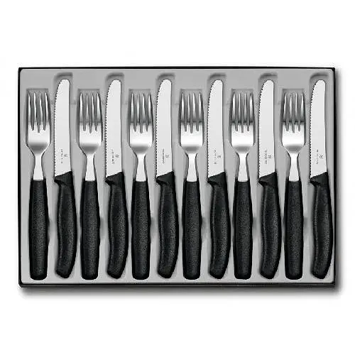 Набір кухонний Victorinox SwissClassic Table Set 12шт з чорн. ручкою (6 ножів, 6 віделок) - фото 2