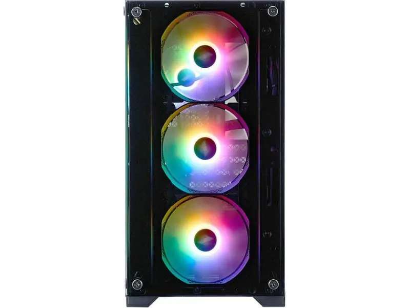 Корпус 1stPlayer X2-M-BK-4F7 Black - фото 2