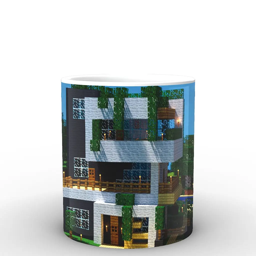 Кружка GeekLand Minecraft Майнкрафт дом MС.02.025.686 330 мл синяя - фото 2