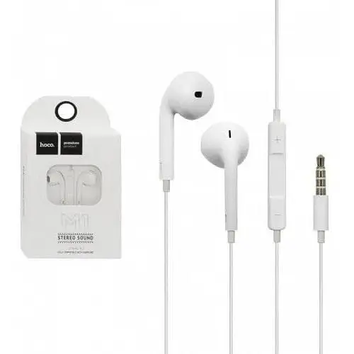 Навушники Hoco M1 для Apple пластикові амбюшури білі 6957531032700 - фото 3