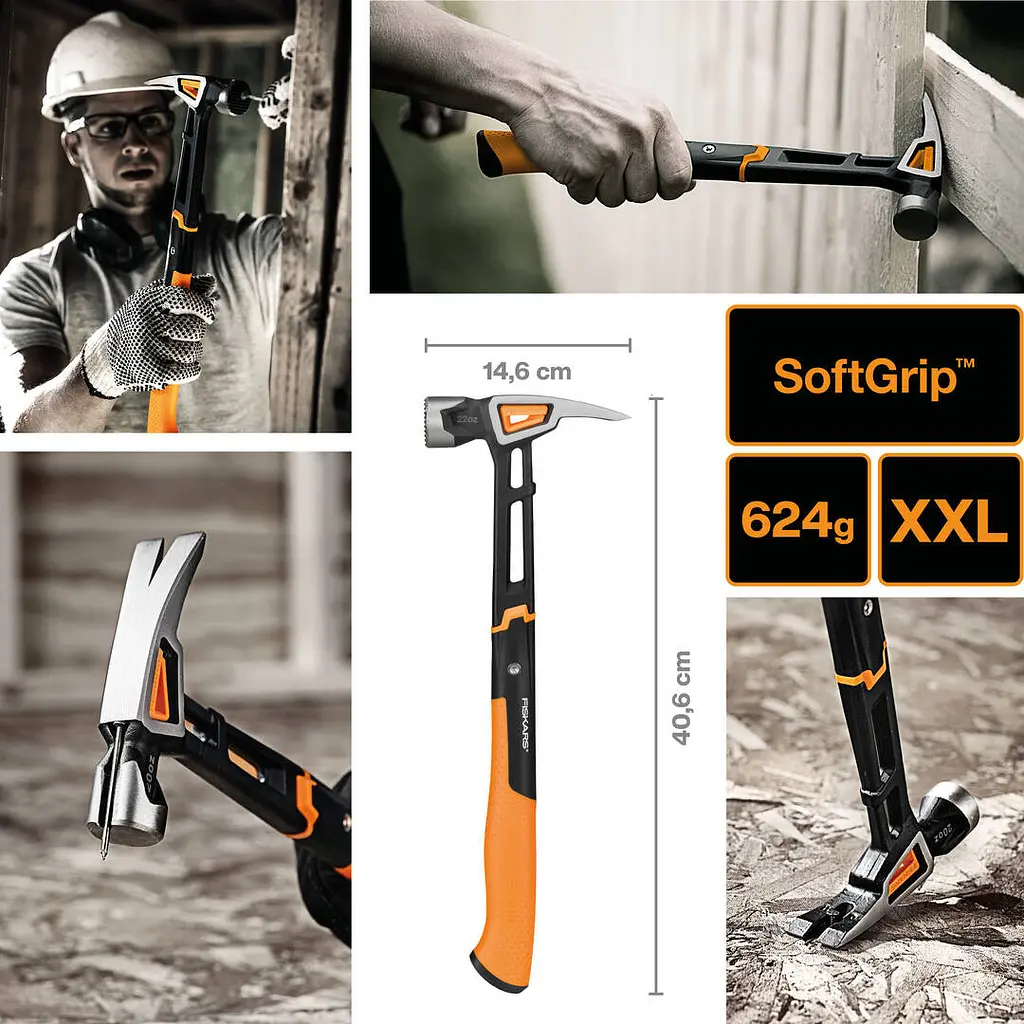Молоток Fiskars IsoCore (XXL) 22oz / 16 (156003) 1020216 - фото 5