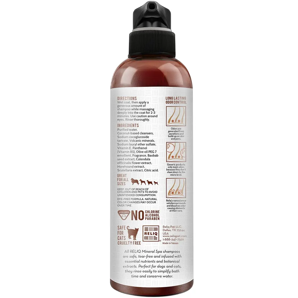 Шампунь для собак Reliq Mineral Spa Sandalwood Shampoo з олією сандалу 500 мл S500-SND - фото 2