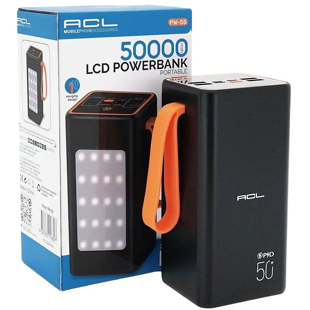 Повербанк ACL PW55 50000 mAh LED фонарь PD 22.5W (34003) - фото 3
