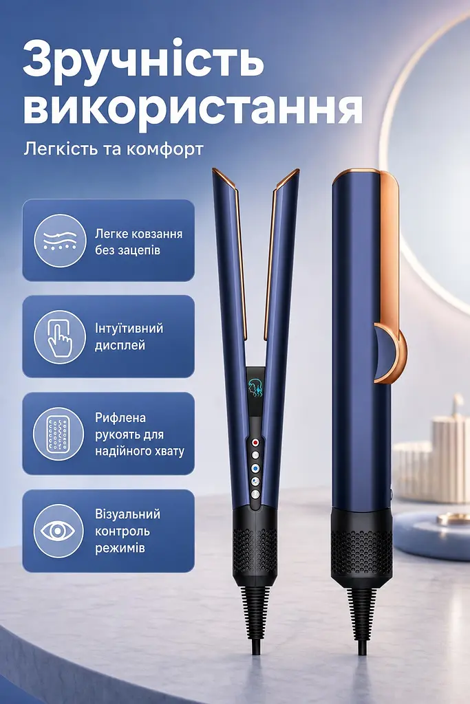 Випрямляч для волосся Dyson Airstrait HT01 Prussian Blue/Rich Copper (408215-01) - фото 3
