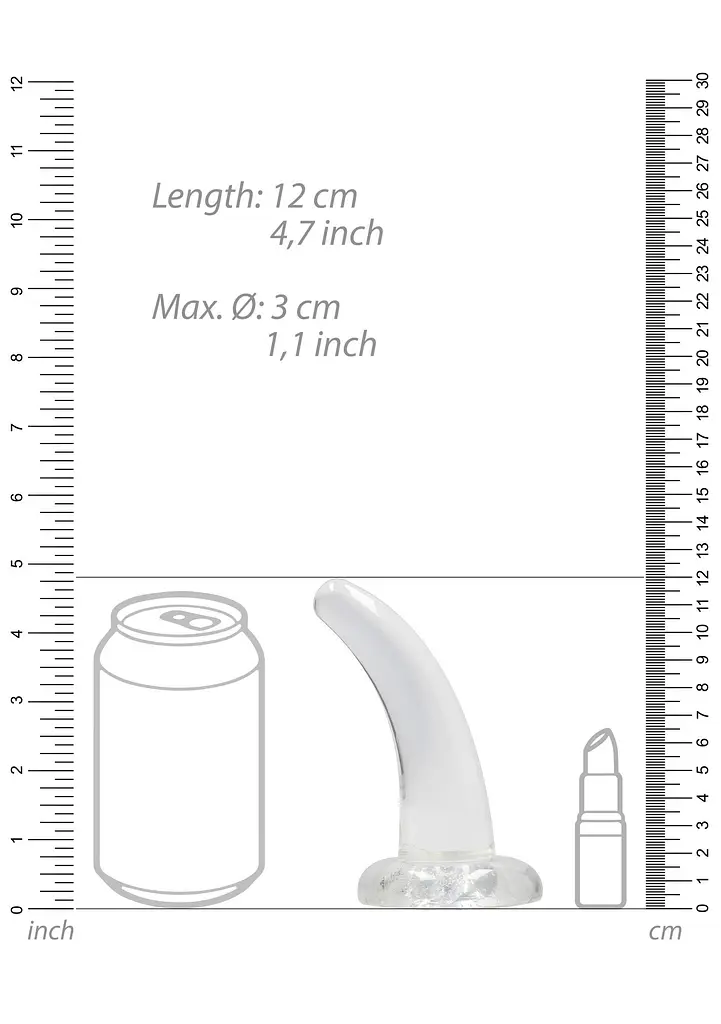 Фалоімітатор - Realrock Dildo 4,5" Transparent - фото 5