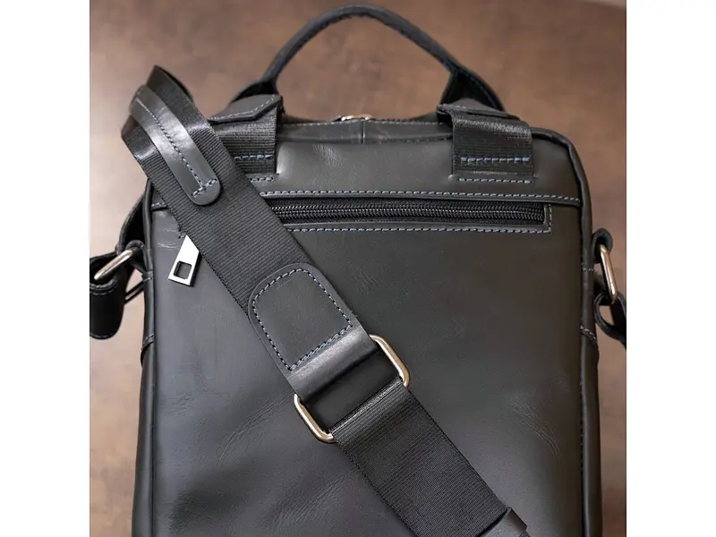Чоловіча шкіряна сумка Shvigel 21,5х25х8 см sum0012471 - фото 9