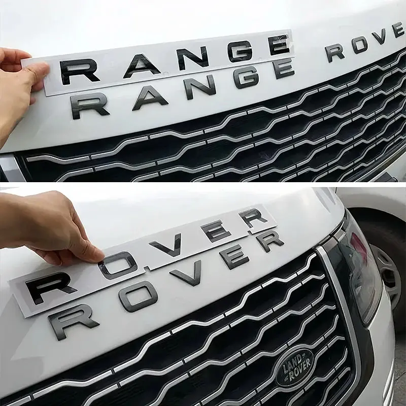 Емблема напис RANGE ROVER сіра 720х31мм пластик (на скотчі) - фото 2