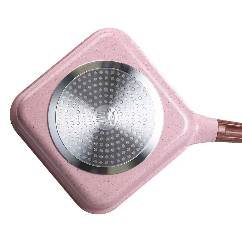 Сковорода-гриль MGC алюминиевая 2,5 л с антипригарным покрытием, розовый MGC HP-4-438P - фото 5