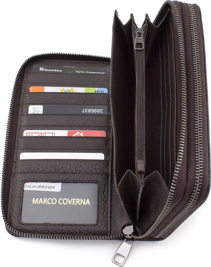Чоловічий шкіряний клатч Marco Coverna 21х12х4 см sum0023142 - фото 6