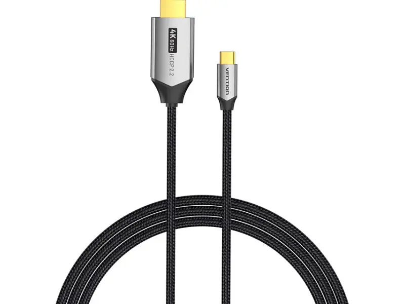 Кабель USB Type-C Vention USB Type-C to HDMI v2.0 1.5m Grey (CRBBG) - фото 2