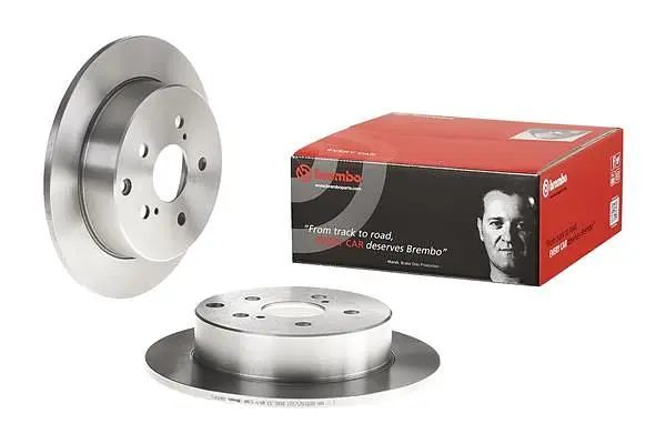 Диск гальмівний задній невентильований Toyota Corolla 04-09р Brembo (08.A354.10) - фото 2