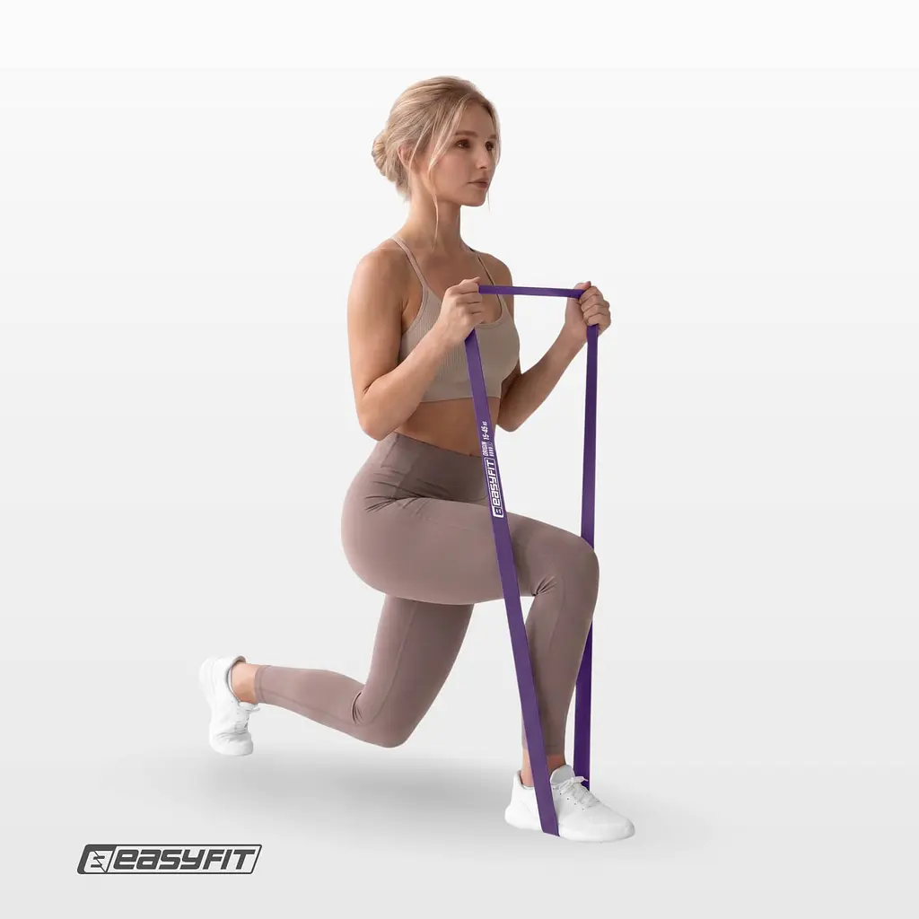 Гумова петля EasyFit 15-45 кг Фіолетова - фото 8