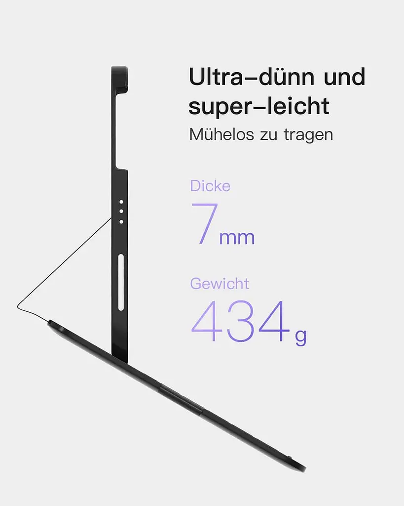 Надлегкий чохол для клавіатури для iPad 11" 11" 11 Gen (A16 2025), iPad 10, iPad Air 11" M3/M2 (2025/2024), iPad Air 5/4, iPad Pro - фото 2