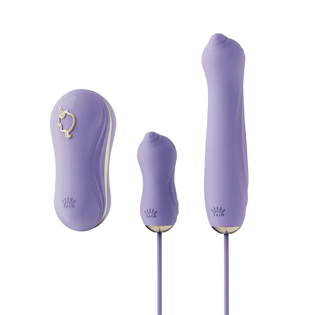 Набір секс-іграшок Zalo Rose Series Unicorn Set 3-in-1 3 шт. фіолетовий - фото 2