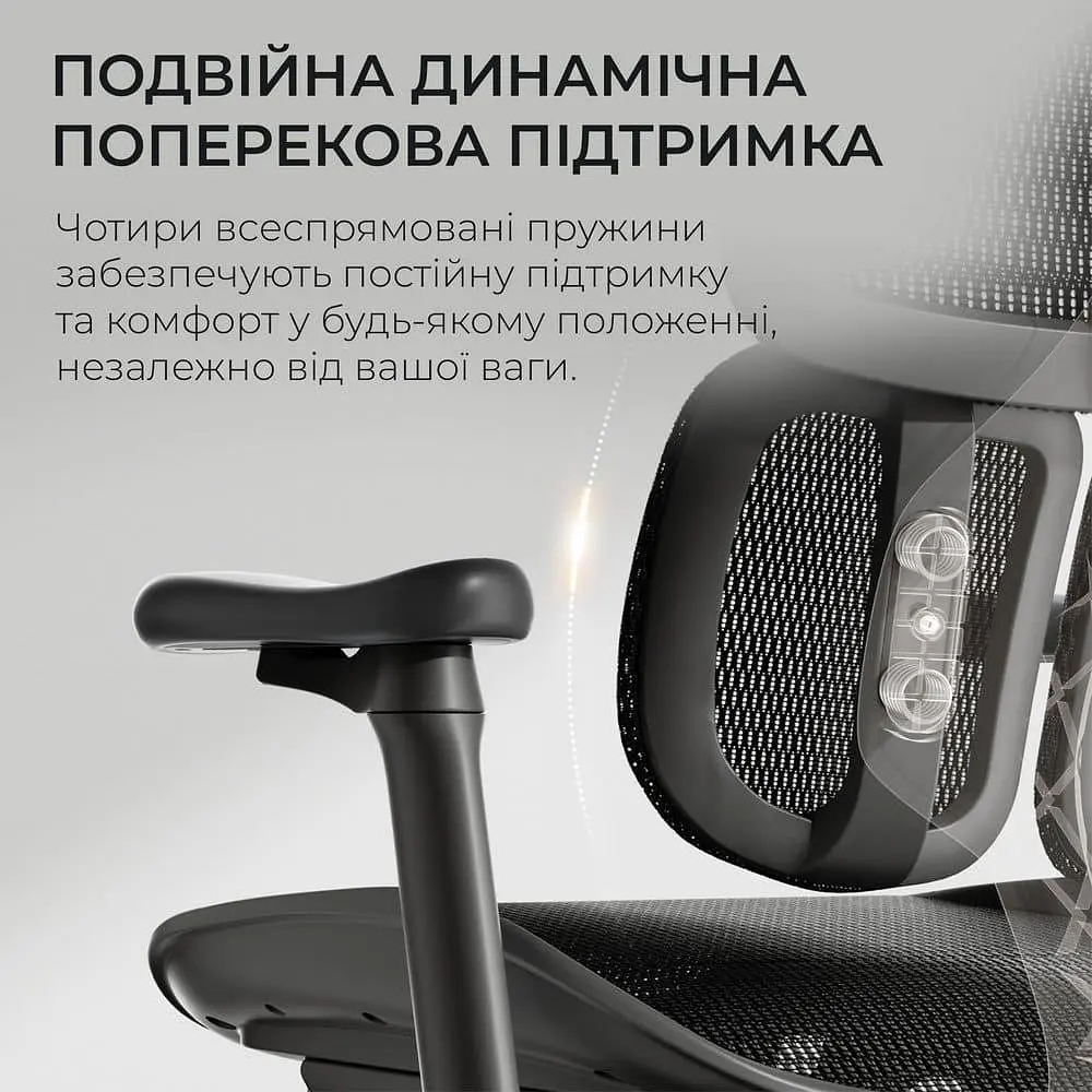 Ігрове крісло Sihoo DORO S100 Mesh Black (S100-M301) - фото 7