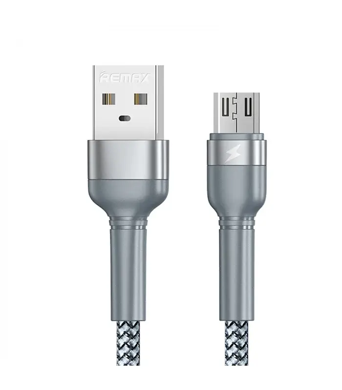 Дата Кабель для заряджання REMAX Jany RC-124m USB 2.0 — micro USB 2.4A Срібний (1м) - фото 2