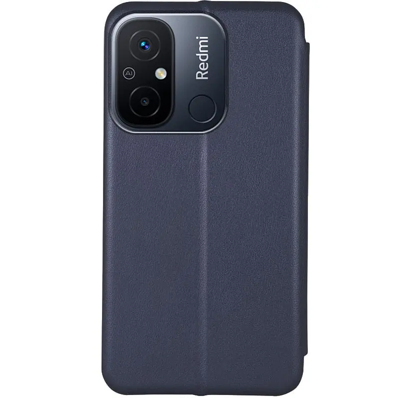 Шкіряний чохол-книжка Classy для Xiaomi Redmi 12C Темно-синій - фото 2