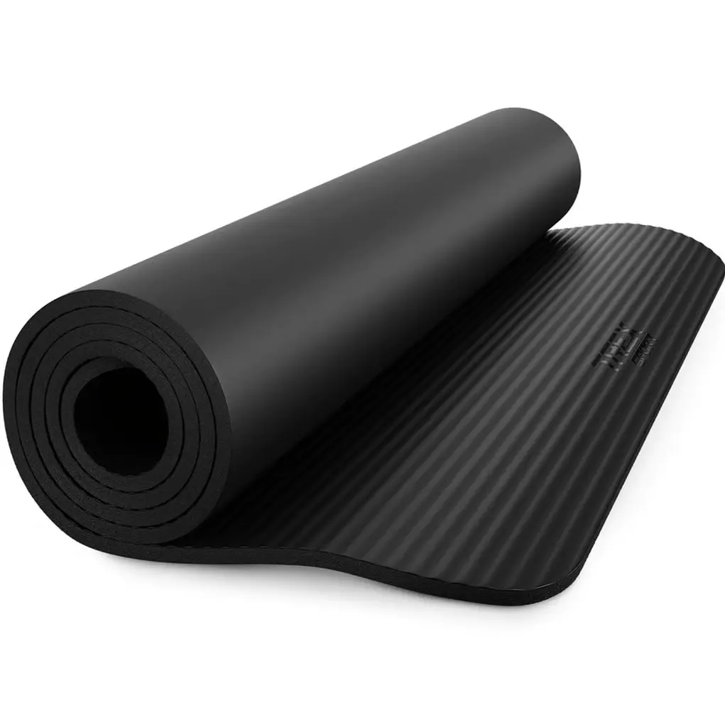 Коврик для йоги Trex Sport TX-019NGM NBR 1см 190х80 чорний - фото 2