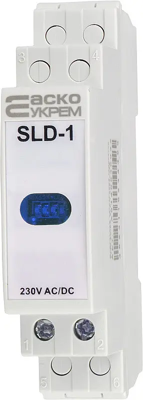 Сигнальний індикатор модульний SLD‑1 АСКО‑УКРЕМ (A0140030034) синій - фото 2