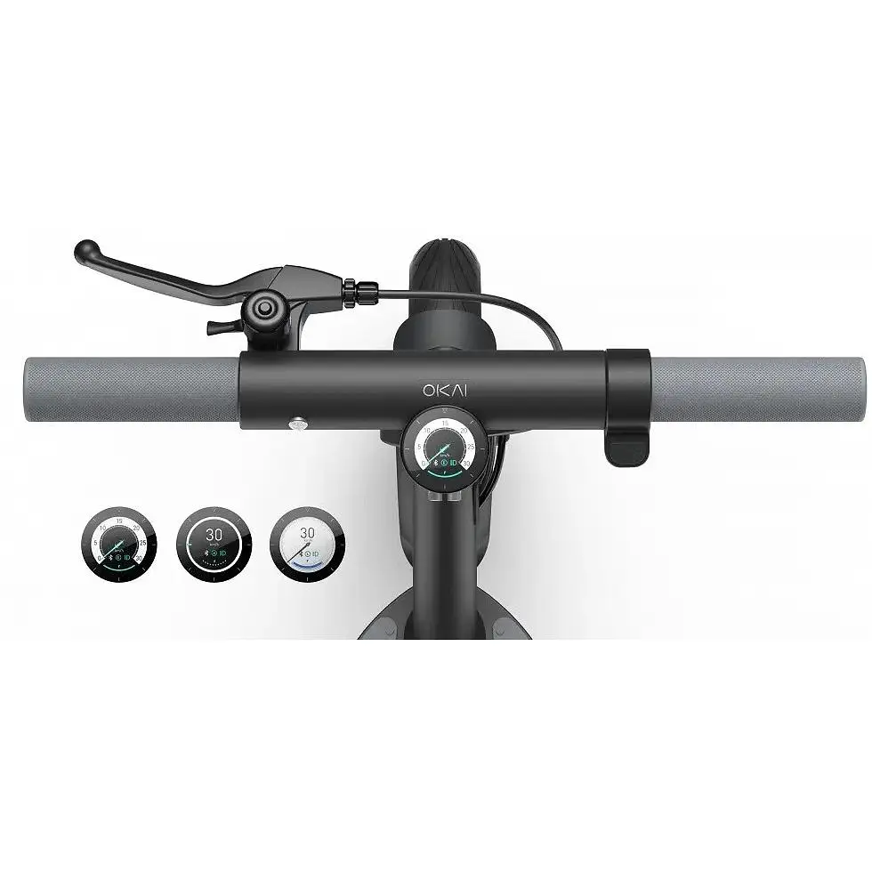 Електросамокат OKAI ES10-NEON Lite складаний 300/600W 7.8Ah швидкість 25 км/год пробіг до 30 км NFC App навантаження до 100 кг Black - фото 7