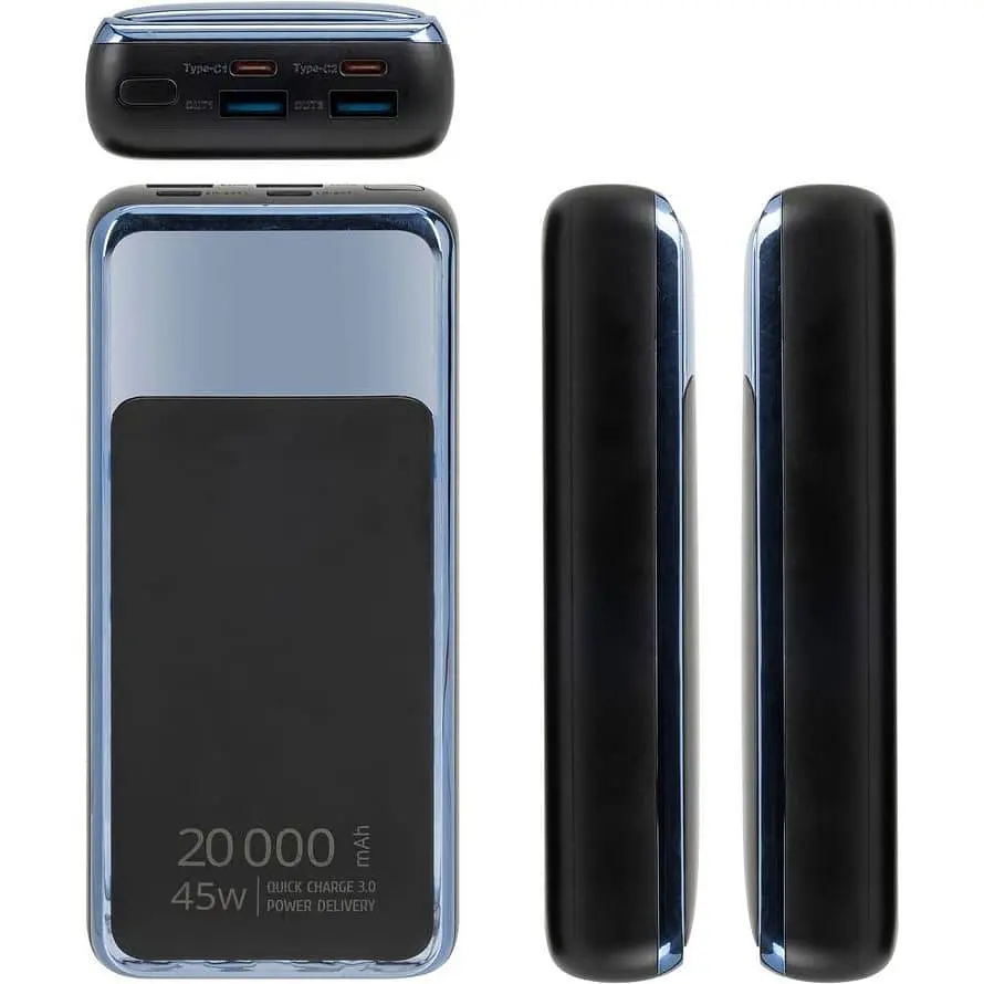 Павербанк Rivacase Black-blue 20 000 mAh / 45 Вт (VA1075) - фото 6