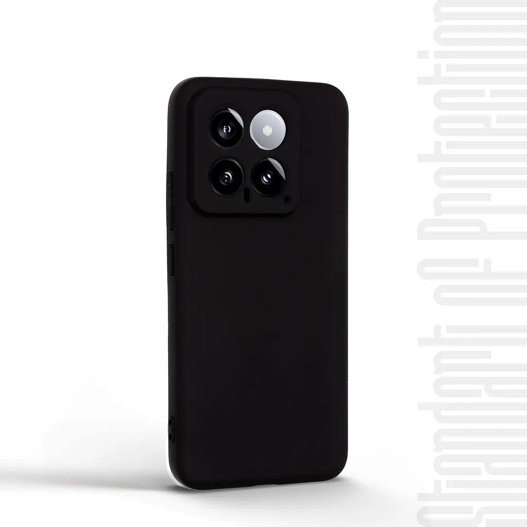 Чехол-накладка для смартфона Xiaomi 14, противоударный, силиконовый, термополиуретановый (ТПУ), с защитой камеры и корпуса, черный, защита всего корпуса, ArmorStandart (ARM72979) - фото 2