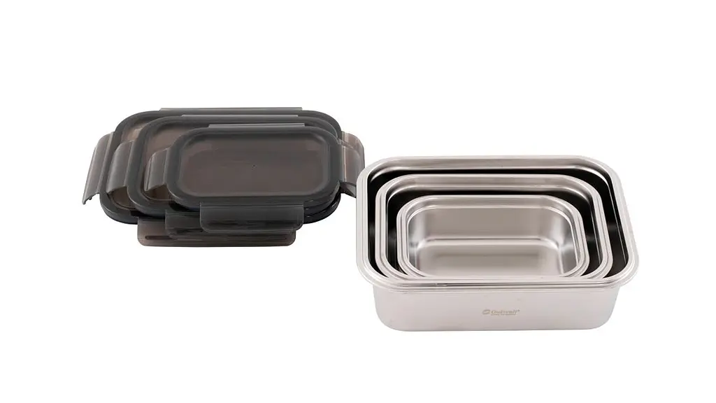 Набір харчових контейнерів із нержавіючої сталі Outwell Camper Food Box Set 3 шт (651210) - фото 2