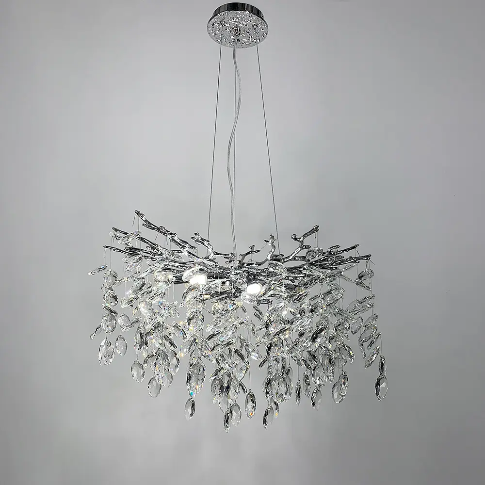 Изысканная серебряная люстра DIAMINA с хрустальными камнями Ст. 33007 CH | Line F - фото 3