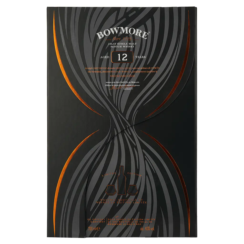 Виски Bowmore 12 yo Islay Single Malt Scotch Whisky 40% 0.7 л + 2 стакана - фото 8