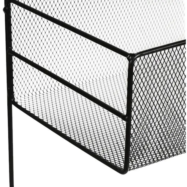 Полиця настінна Stenson TD01335-M 26x13x42.5 см 2 яруси чорна (25586) - фото 2
