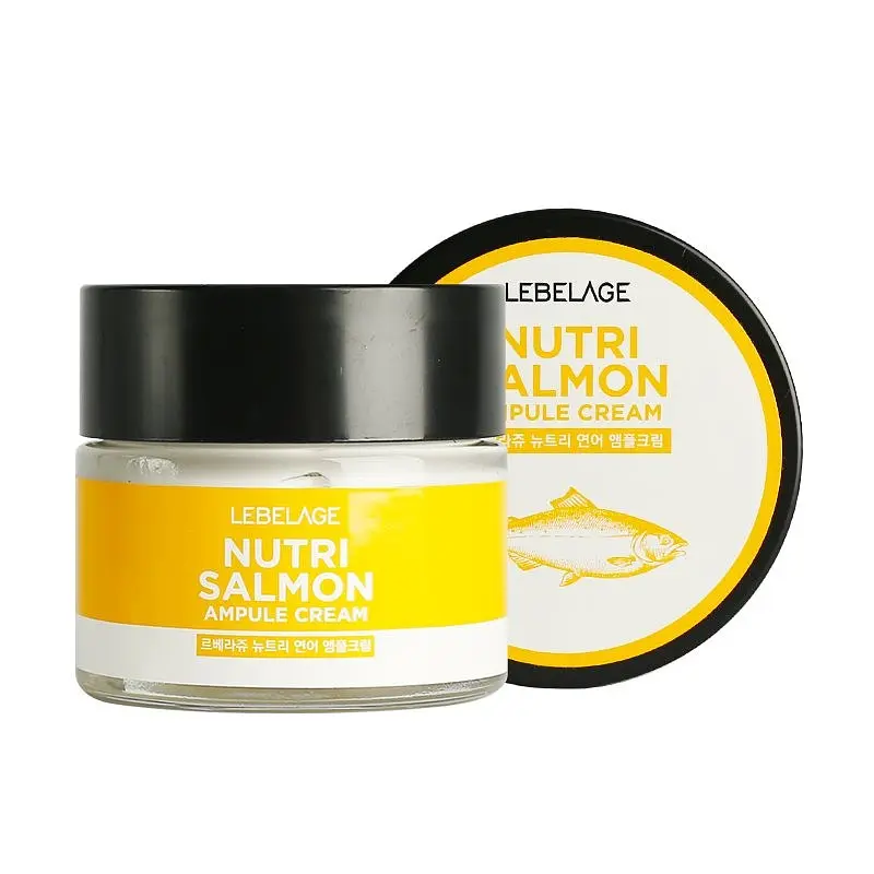 Ампульний крем для обличчя Lebelage Ampule Cream Nutri Salmon