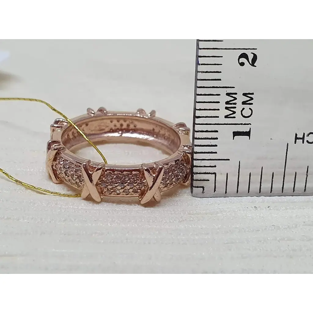 Золоте кільце Платон з фіанітами. 1К229/01Б 17 - фото 5