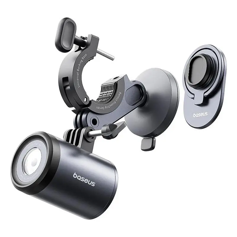 Вело- и мотодержатель + фонарь Baseus PrimeTrip Series 2-in-1 (C12569000121-0) Cosmic Black - фото 4