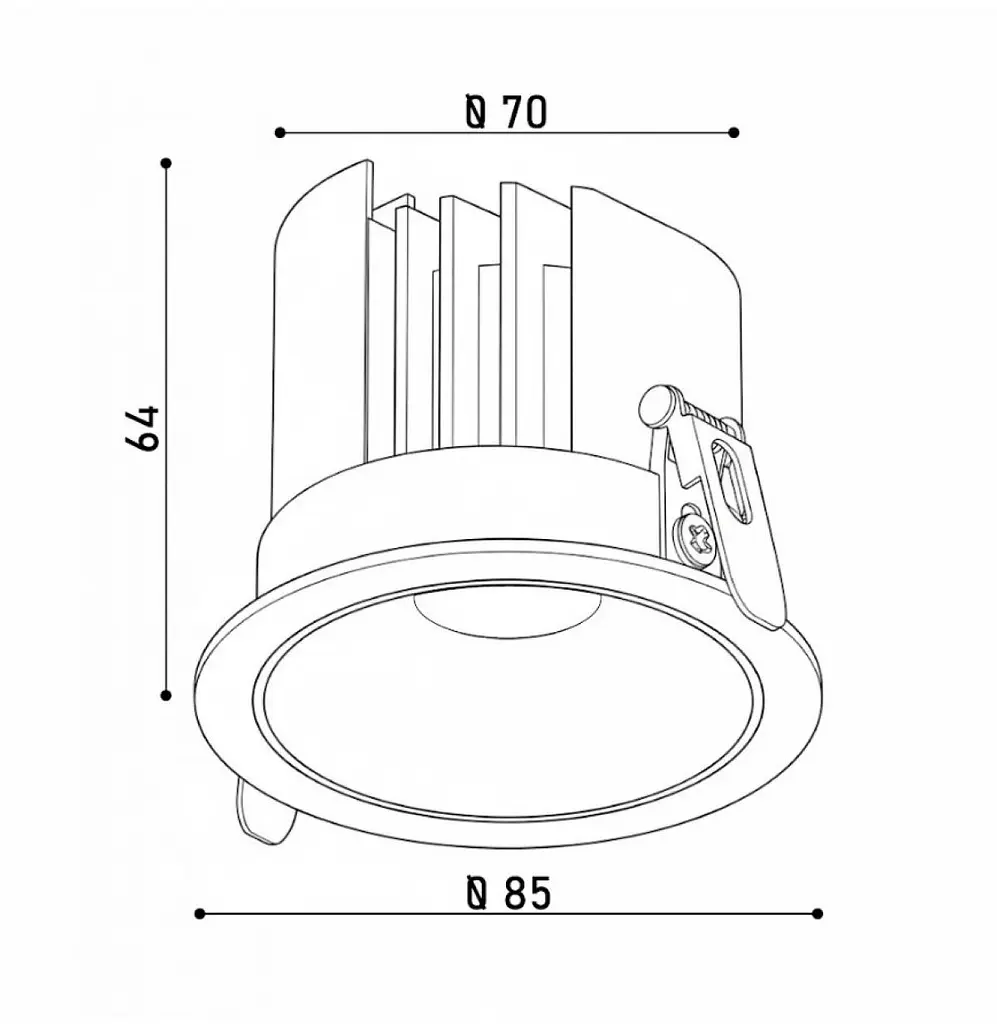 Светильник точечный врезной KLOODI KD-RORRY85 12W CCT WH - фото 4