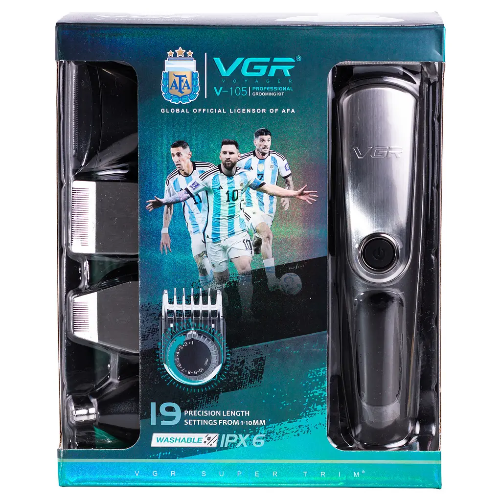 Набір для стрижки волосся 5 в 1 VGR V-105 акумуляторний, чорний VGR HP-V-105 - фото 10