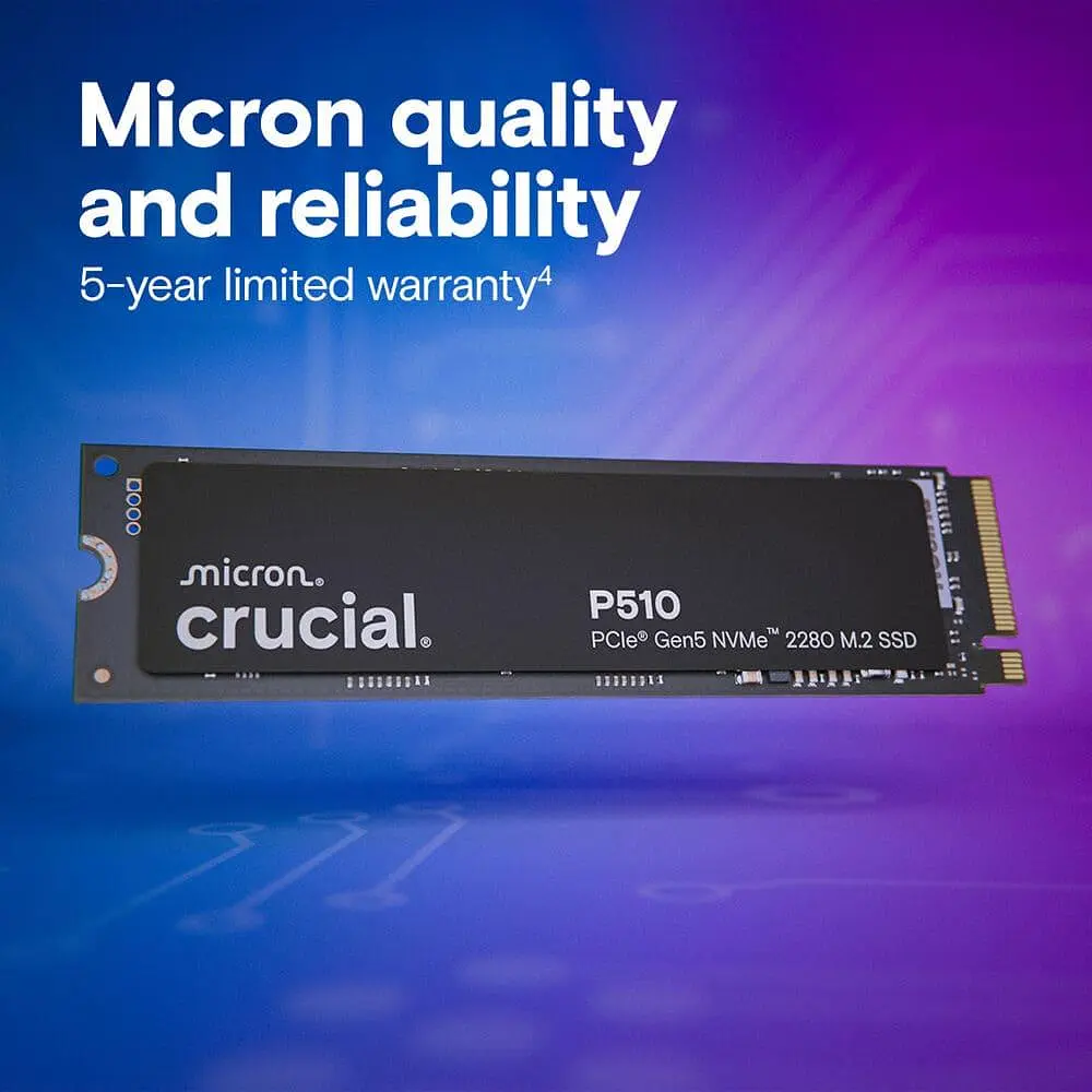 Накопичувач SSD Crucial m.2 NVMe 2TB P510 PCle 5.0 (CT2000P510SSD8) - фото 6
