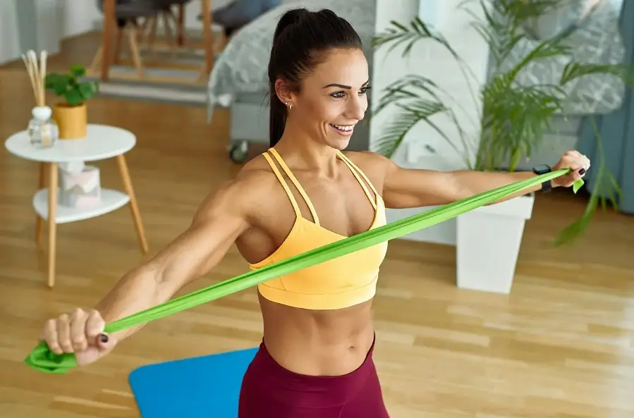 Стрічка-еспандер U-Powex Fitness band для фітнесу та реабілітації 0.5мм. (9.1 кг) Green (UP_1007_Green) - фото 4