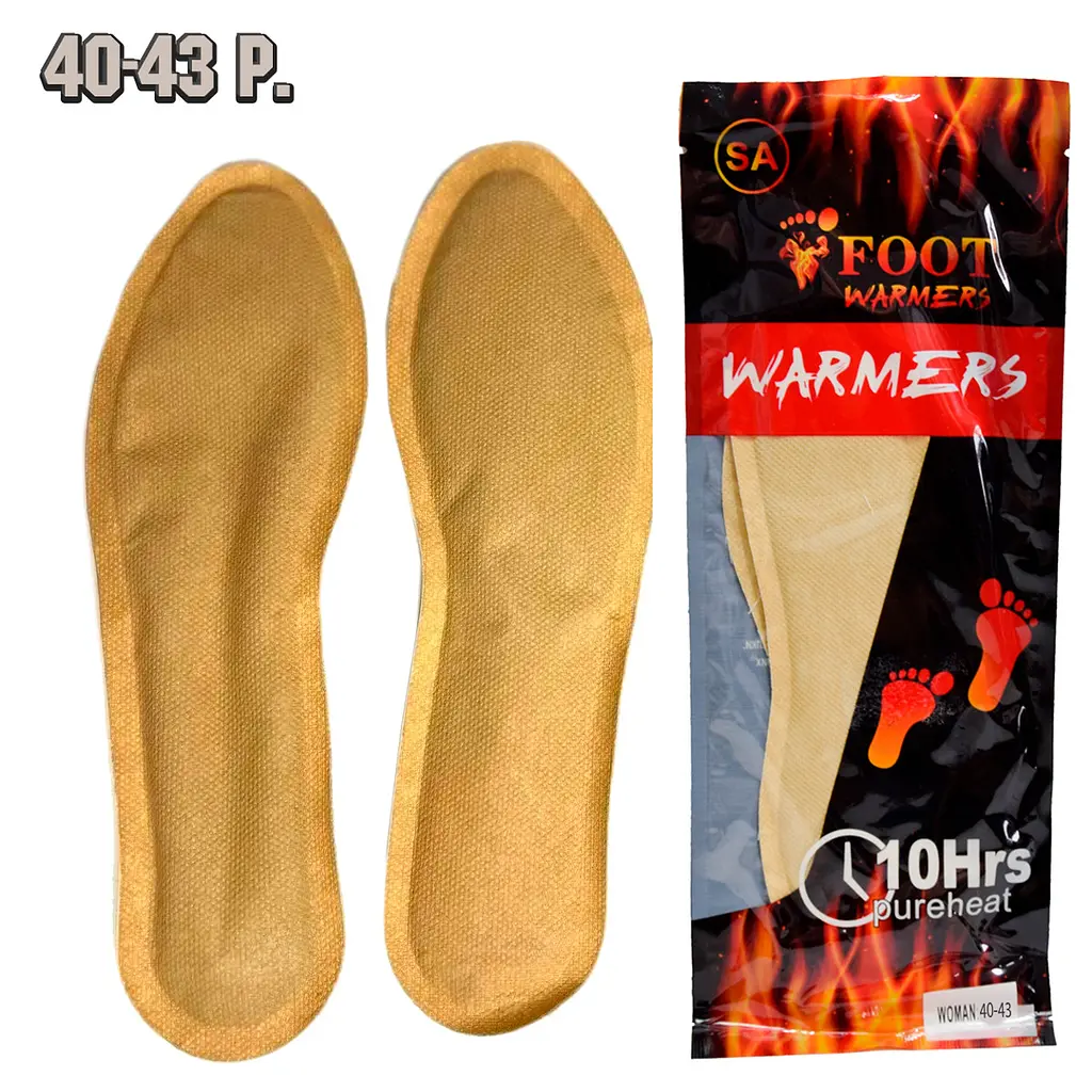 Термоустілки для взуття Heat Insoles HI-43, хімічні, розмір 40–43, діють до 10 годин - фото 2
