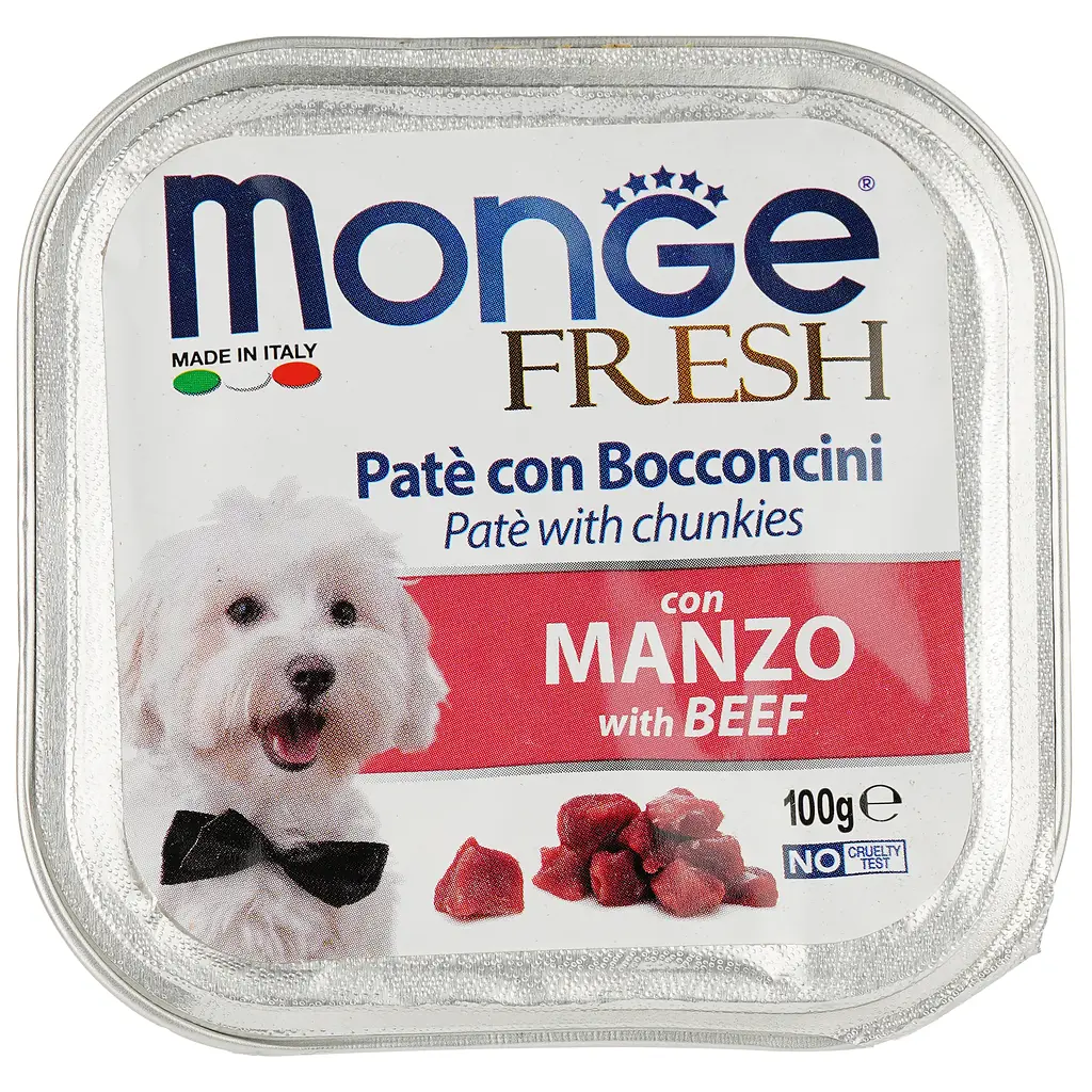 Вологий корм Monge Dog Fresh з яловичиною, 100 г - фото 2