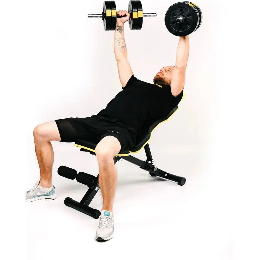 Набор Besport PowerPro гантели 2х31кг со скамьей WB-002 - фото 8