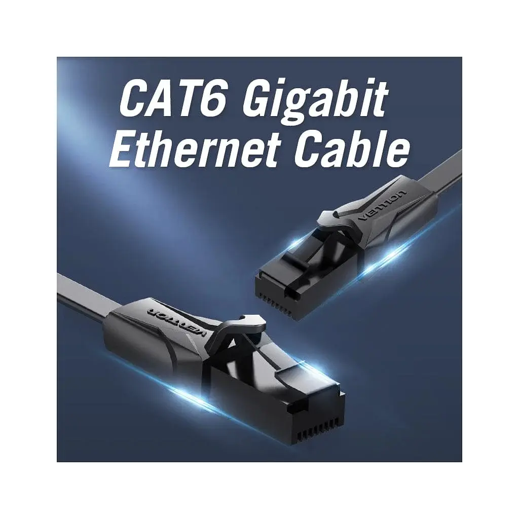 Патч-корд Vention 0.75 м, UTP Cat. 6 RJ-45 чорний (IBABE) - фото 2