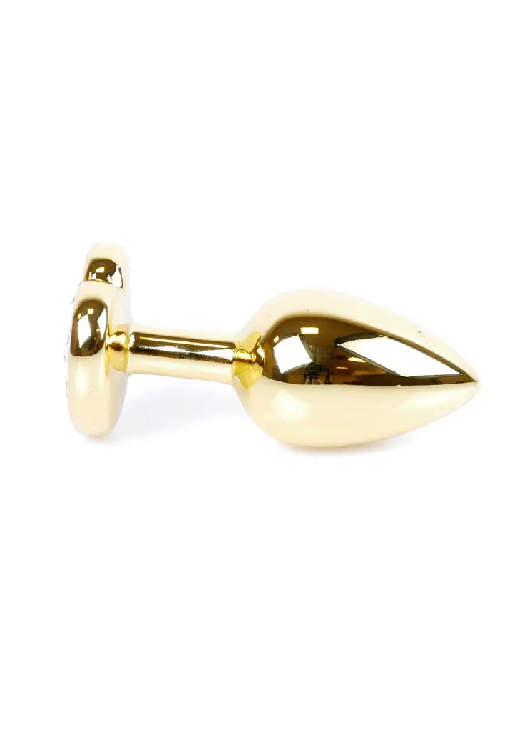 Анальна пробка Jewellery Gold Heart Plug червона - фото 5