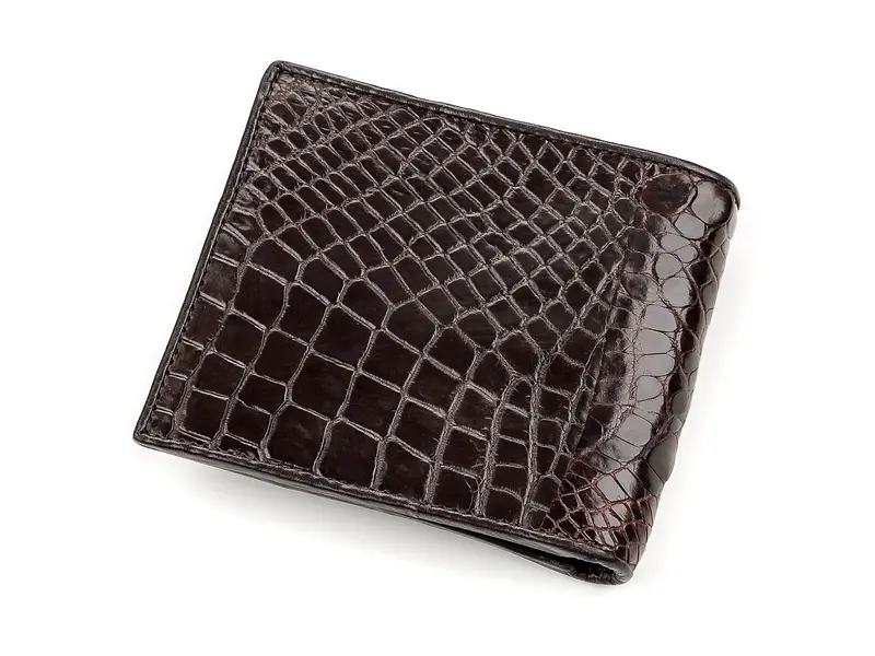 Портмоне 18196 з натуральної шкіри крокодила Коричневе 11,5х9,5 см CROCODILE LEATHER acs0032477 - фото 2